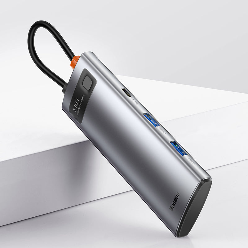 Baseus™ | Metal Gleam Multifunctionele 7-in-1 USB-C Docking Station