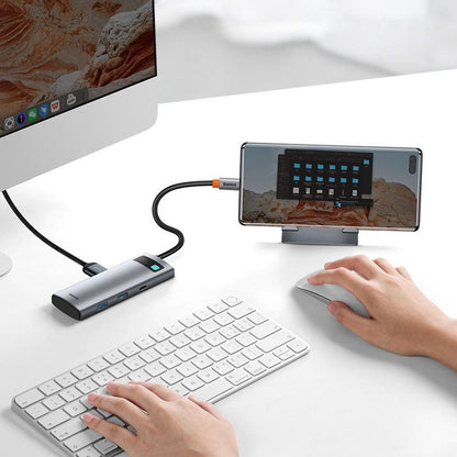 Baseus™ | Metal Gleam Multifunctionele 7-in-1 USB-C Docking Station