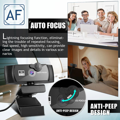 ClarityCam™ | 1K FULL HD Webcam met Ruisvrije Microfoon