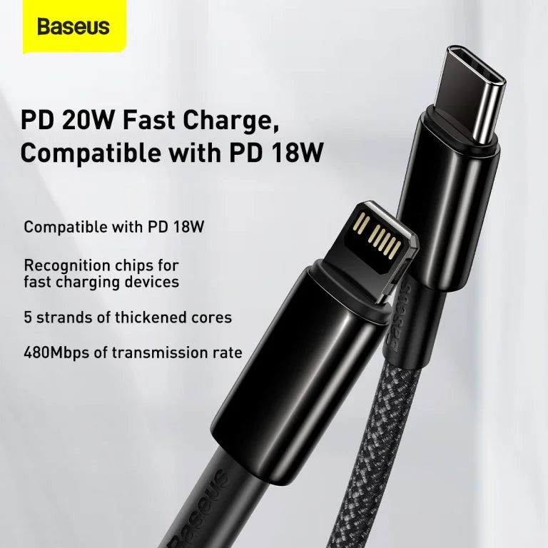 Baseus™ | Gold Professionele Snellaad Kabel USB-C naar 8 PIN