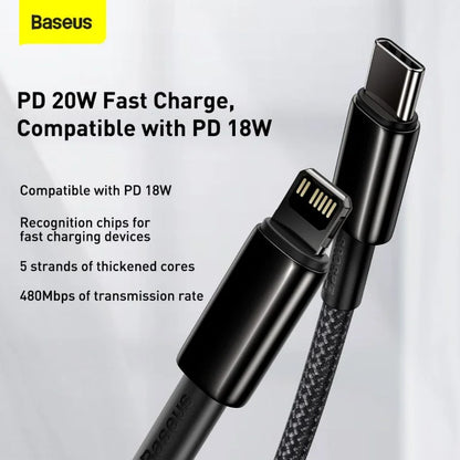 Baseus™ | Gold Professionele Snellaad Kabel USB-C naar 8 PIN