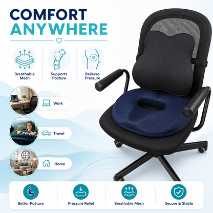 ComfortSit™ | Orthopedisch Traagschuim Zitkussen