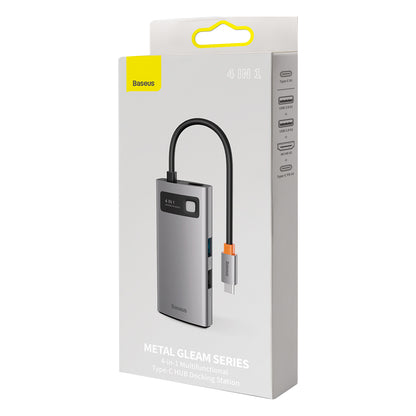Baseus™ | Metal Gleam Multifunctionele 4-in-1 USB-C Docking Station