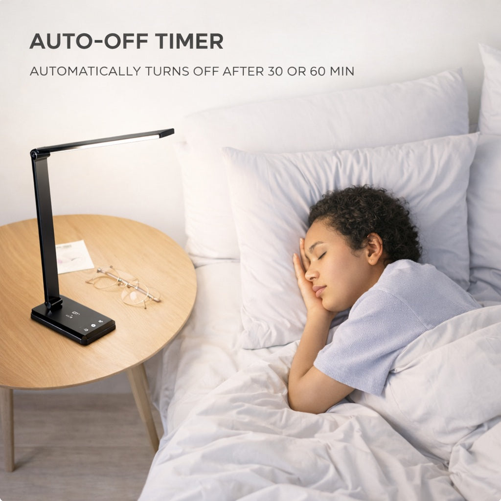 HomeLuxe™ | Draadloze LED Bureaulamp met Oplaadfunctie