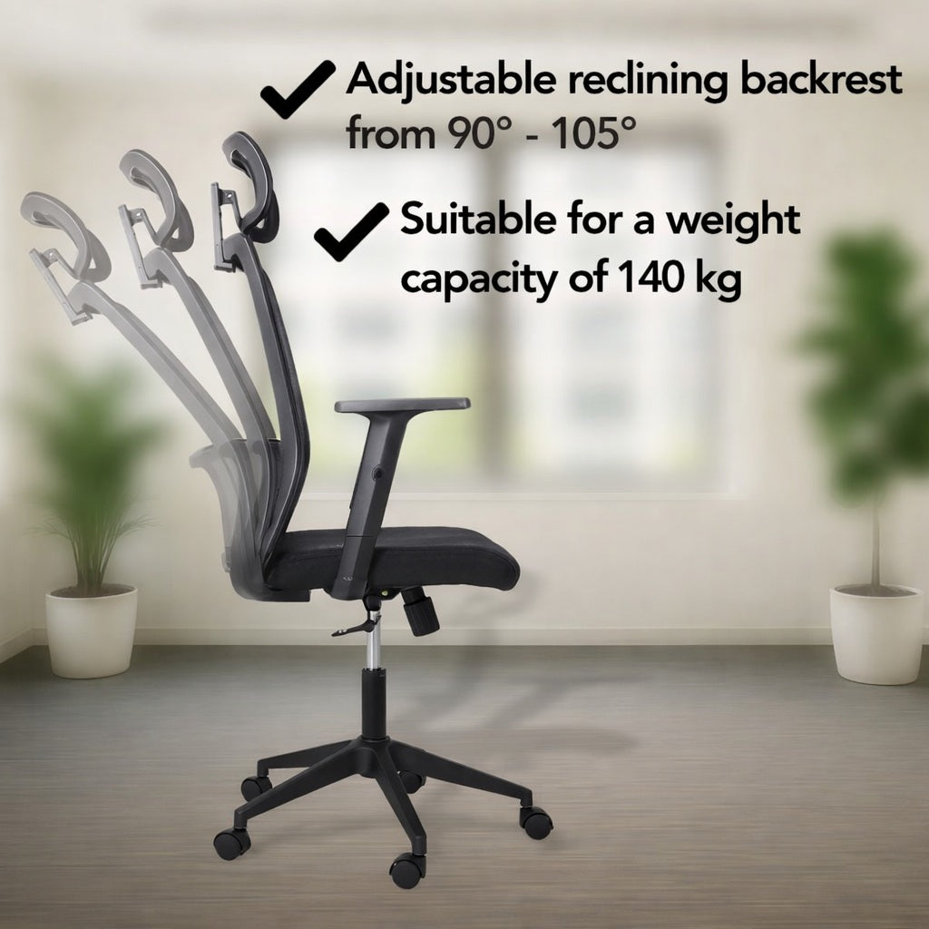 SitWell™ | Ergonomische Bureaustoel + FlexDesk™ | Zit Sta Bureau 120 x 60 Eiken Setprijs