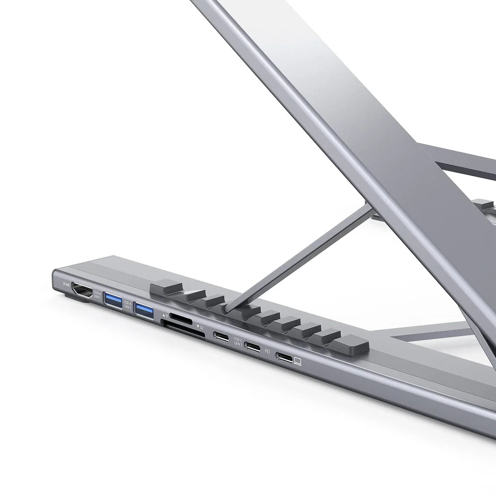 ErgoStand™ | Laptop Standaard met 8-in-1 Docking Station