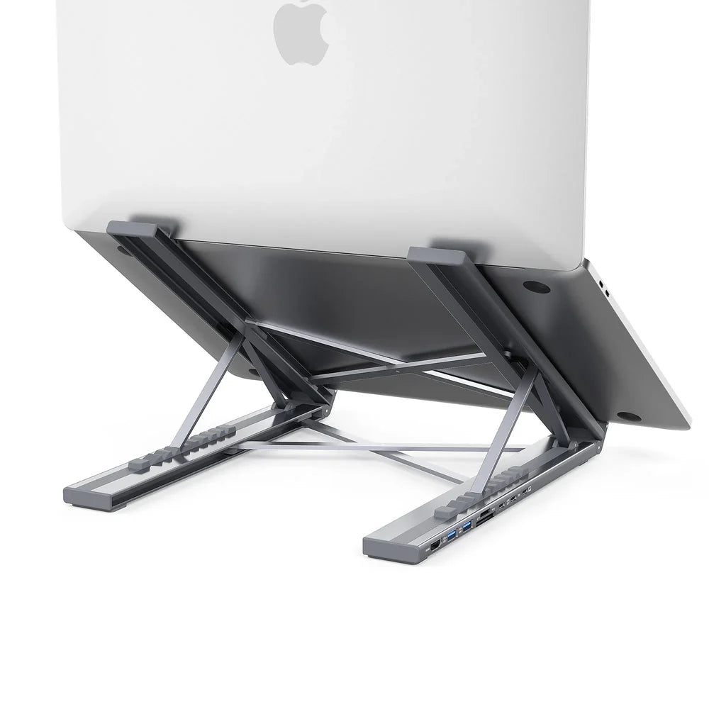ErgoStand™ | Laptop Standaard met 8-in-1 Docking Station