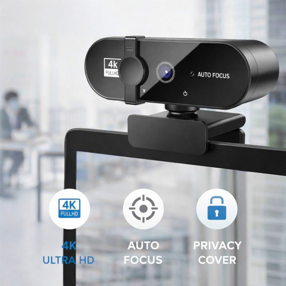 CrystalClear™ | 4K FULL HD Pro Webcam met Ruisvrije Microfoon