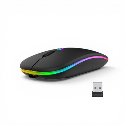 ChargeGlow™ | Oplaadbare Stille Draadloze RGB Muis 2.4GHz