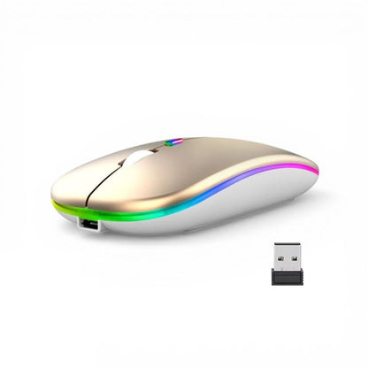 ChargeGlow™ | Oplaadbare Stille Draadloze RGB Muis 2.4GHz