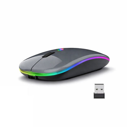 ChargeGlow™ | Oplaadbare Stille Draadloze RGB Muis 2.4GHz
