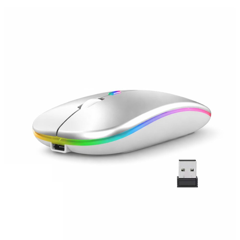 ChargeGlow™ | Oplaadbare Stille Draadloze RGB Muis 2.4GHz