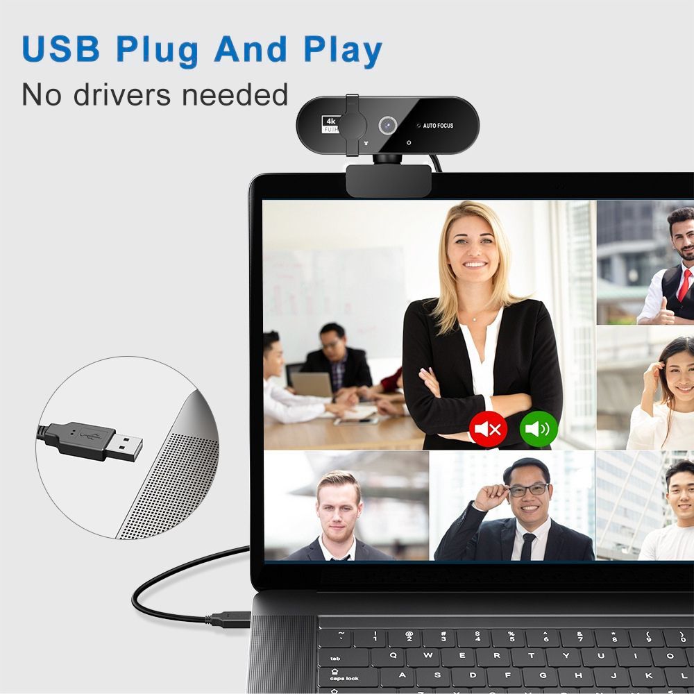 CrystalClear™ | 4K FULL HD Pro Webcam met Ruisvrije Microfoon