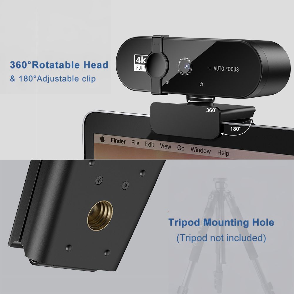 CrystalClear™ | 4K FULL HD Pro Webcam met Ruisvrije Microfoon