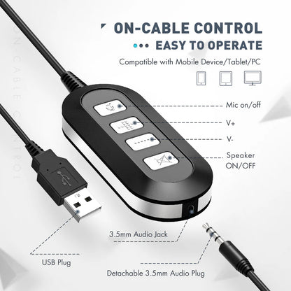 Mpow™ 071 Pro | Professionele Bedrade Headset met Microfoon