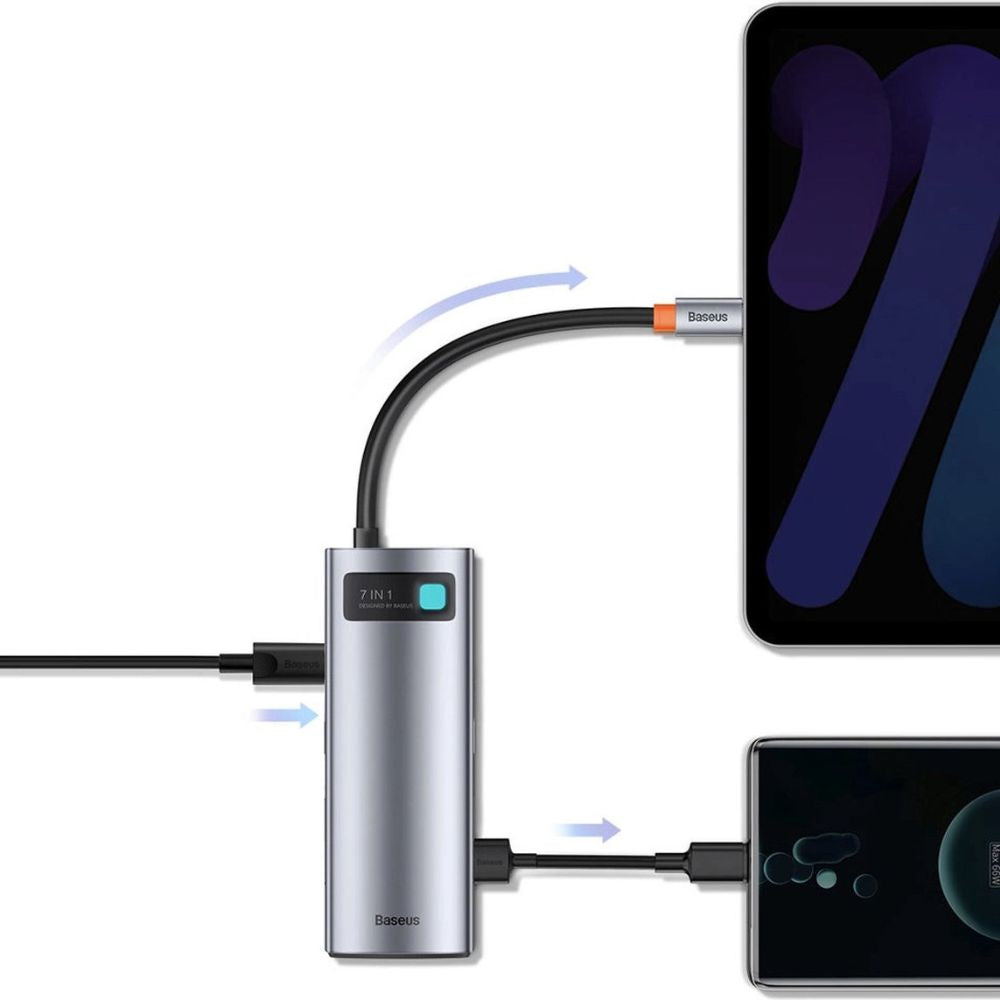 Baseus™ | Metal Gleam Multifunctionele 7-in-1 USB-C Docking Station