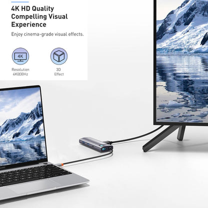 Baseus™ | Metal Gleam Multifunctionele 7-in-1 USB-C Docking Station