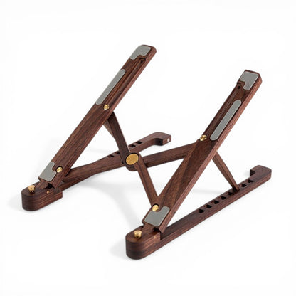 WoodStand™ | Luxe Houten Laptop Standaard met 8 standen