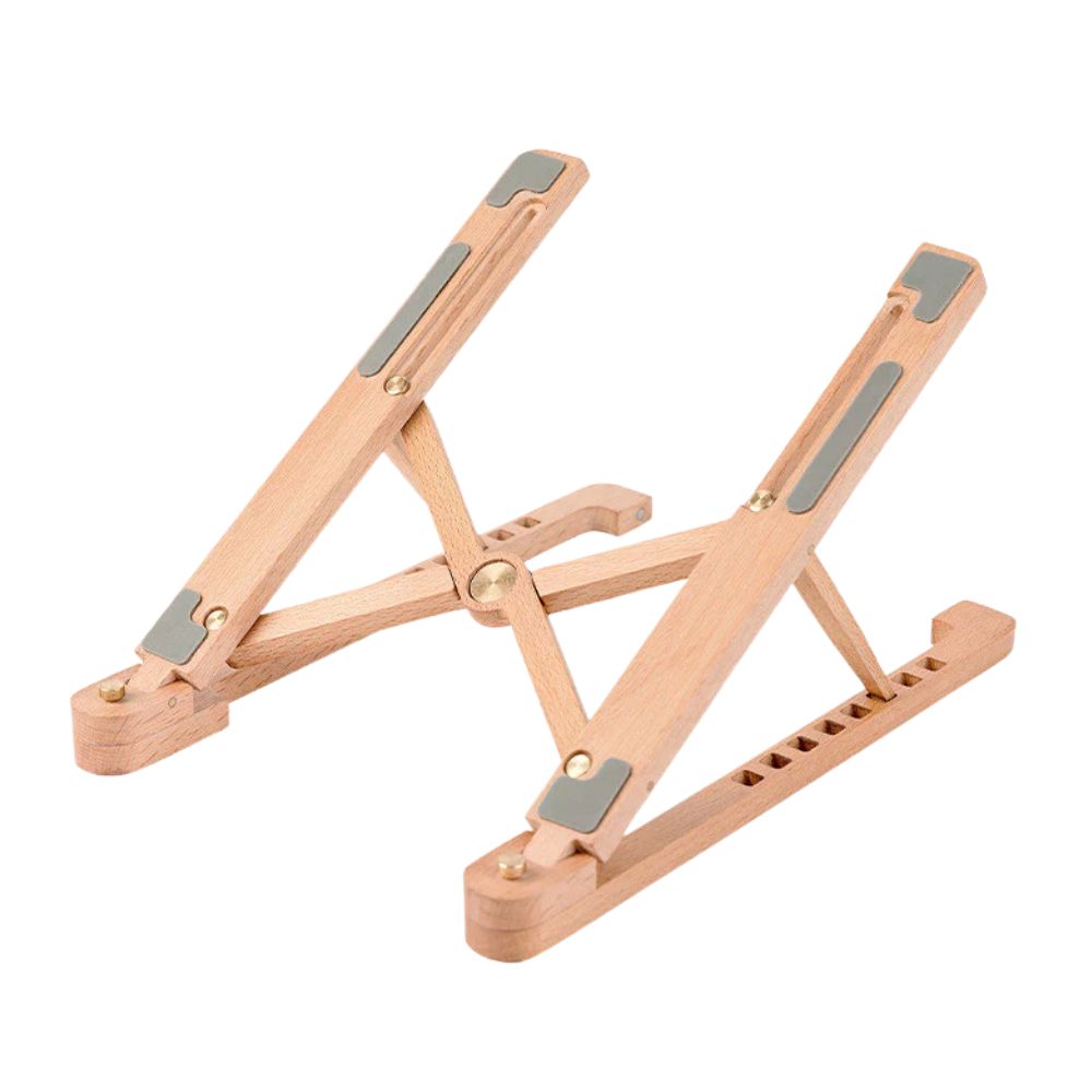 WoodStand™ | Luxe Houten Laptop Standaard met 8 standen