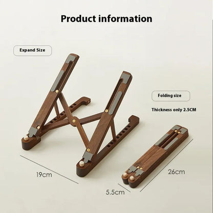 WoodStand™ | Luxe Houten Laptop Standaard met 8 standen