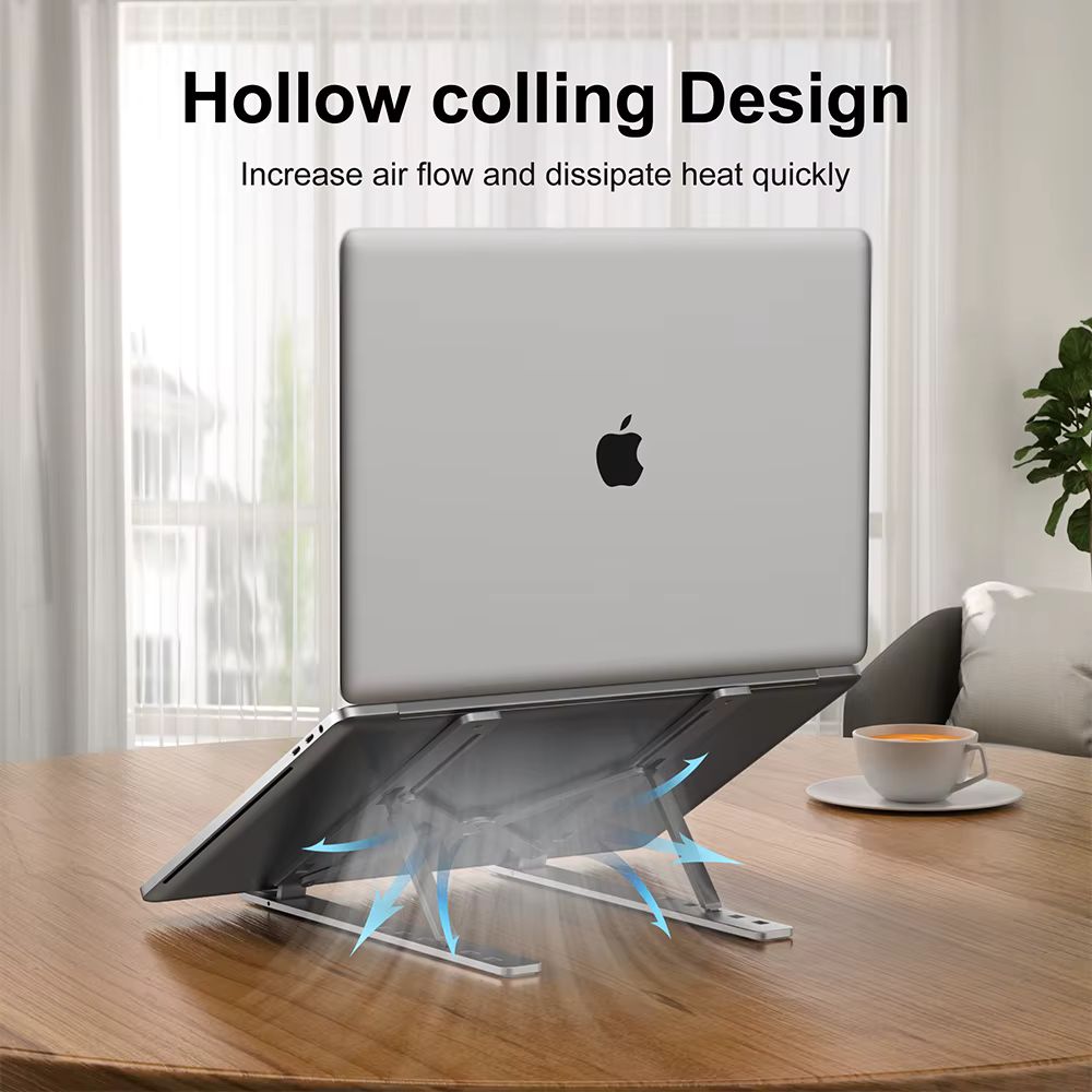AluStand™ | Aluminium Laptop Standaard met 6 standen