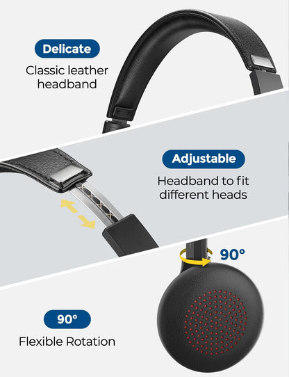 Mpow™ HC5 Pro | Professionele Draadloze Headset met Microfoon