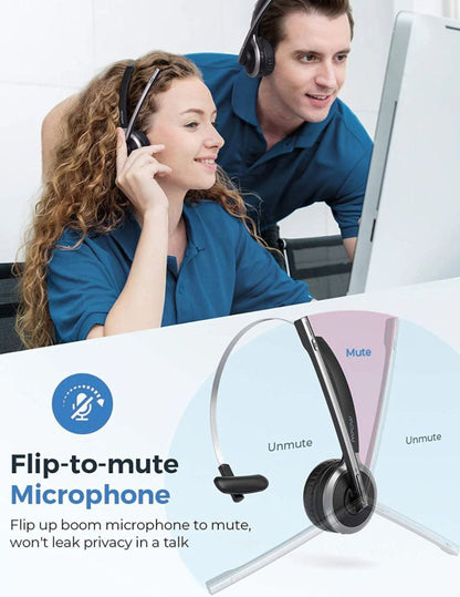 Mpow™ M5 Pro | Professionele Draadloze Headset met Microfoon