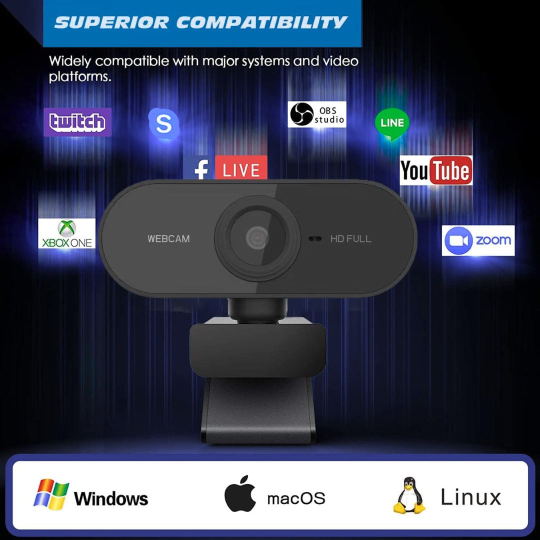 FocusBasic™ | FULL HD Basis Webcam met Microfoon