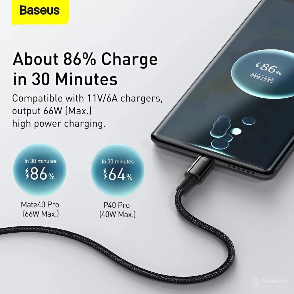 Baseus™ | Gold Professionele Snellaad Kabel USB-A naar USB-C