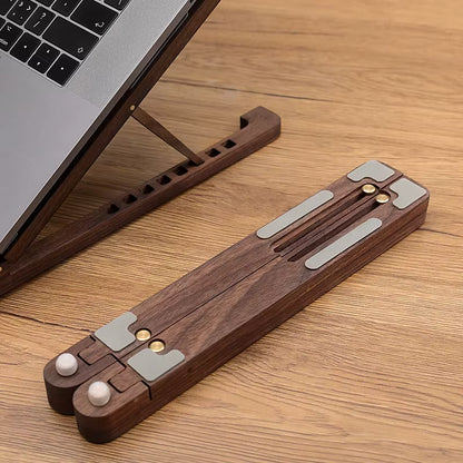 WoodStand™ | Luxe Houten Laptop Standaard met 8 standen