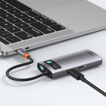 Baseus™ | Metal Gleam Multifunctionele 4-in-1 USB-C Docking Station