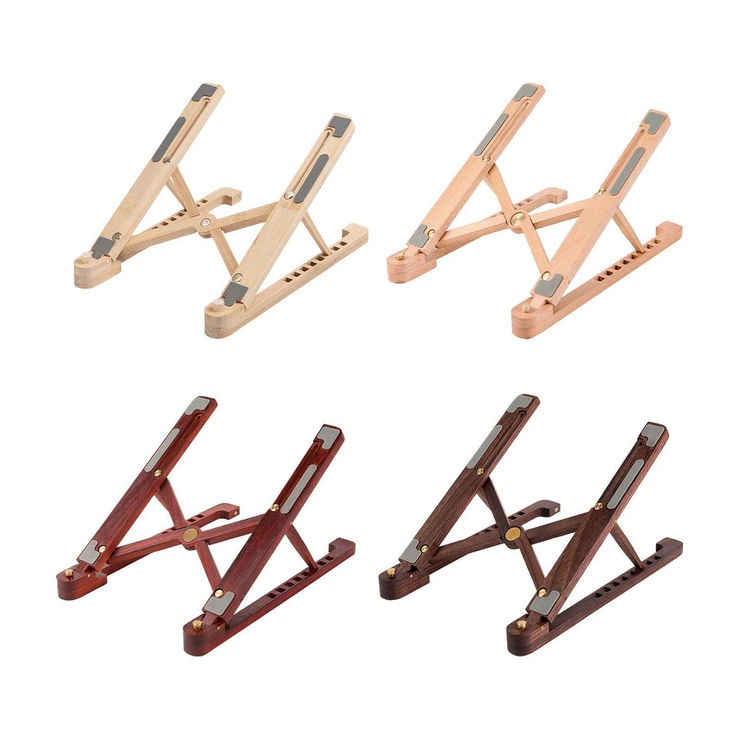 WoodStand™ | Luxe Houten Laptop Standaard met 8 standen