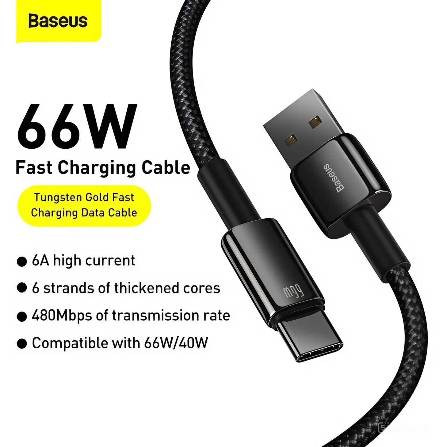 Baseus™ | Gold Professionele Snellaad Kabel USB-A naar USB-C